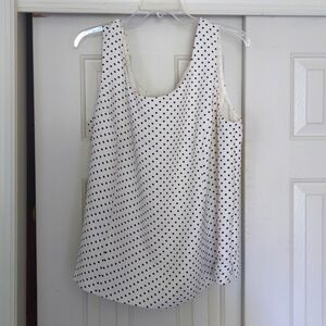 Vintage black and white polka dot tank